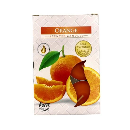 Duftkerzen ORANGE - 6er Pack Teelichter | goopri