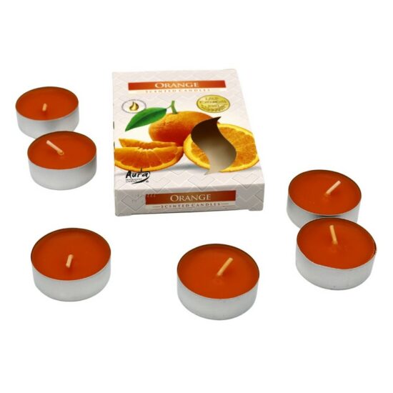 Duftkerzen ORANGE - 6er Pack Teelichter | goopri