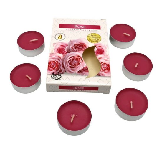 Duftkerzen "Rose" - 6er Pack Teelichter | goopri
