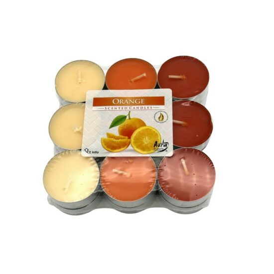 Duft-Teelichter Orange 18er Pack - Farbige Abstufung